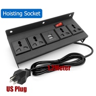 ปลั๊กไฟ ปลั๊กพ่วง 4 ช่อง AC Socket และ ช่องชาร์จ USB 2 Port Power Socket USB รางปลั๊กไฟ