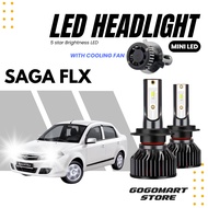 Saga FLX Headlamp 6000K Car Head Light Besar Lampu Depan Mentol Kereta Lampu White MINI LED blm flx