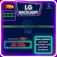LG 43" LED TV BACKLIGHT 43LF540T / 43LF540T.ATS / 43LF590T (LAMPU TV) LG 43 INCH LED TV 43LF540T 43L