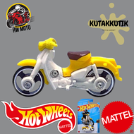Hotwheels Motor Bebek Honda Super Cub Kuning Lot Q 2023 HW Moto
