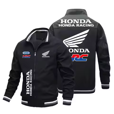 Honda Jacket Honda HRC Logo Printed Men's Jacket Fashionable Casual Sports Motorcycle Riding Sportsw
