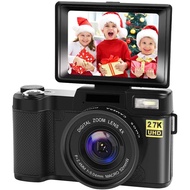 Digital camera Vlogging camera with YouTube 24MP 2.7k Full HD camera with flip screen 180 degree rot