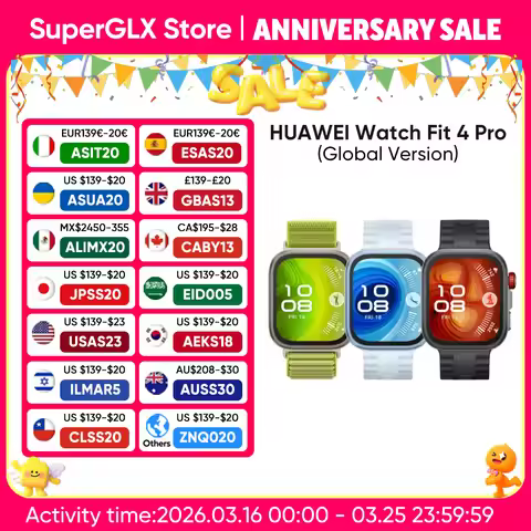 HUAWEI WATCH FIT 4 Pro Smartwatch Global Version 1.82 inch AMOLED Display Sapphire Glass ECG Sensor 