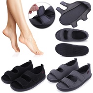 Diabetic Sandals Adjustable Hook & Loop Summer Walking Sandals Wide Feet Swollen Shoes for Elderly S