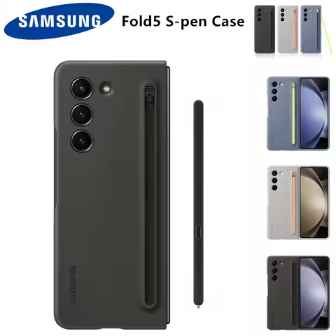 Original for Samsung Galaxy Z Fold 5 S Pen Case, Silicone Cover For Z Fold5 Phone With Spen Cases, E