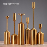 European Wedding Props Home Metal 6-Piece Set Candle Holder Soft Candle Holder Decoration Crafts H9A