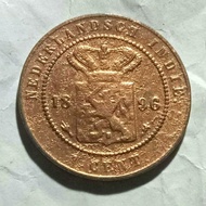 Koin Tahun Langka 1896 Nederland Indie 1 Cent Benggol era Willem Voc