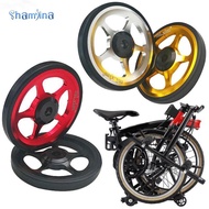 [Shamjina] -light Folding Bike Easy Wheels Bicycle Refit Easywheel for Bicycle Pushing Folded Bicycl