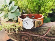 STITCH 樹葉飄動，落葉的秋色 針跡跑步手錶 一鍵式附著/分離 SRW-CBO-OA