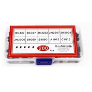 200pcs 10 Values 20 Each TO-92 Transistor Assortment Assorted Kit BC327 BC337 BC517 BC547 BC548 BC54