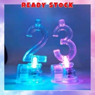 LED Candle 3D Reusable 0-9 Number LED Light Creative Electronic Flash Candles Birthday Party Cake Ca