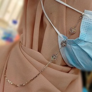 Women's Accessories Rose Gold Mask Strap Korean Fashion Bi2B Imported Original Titanium Anti-Rust KT