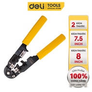 Kìm Bấm Mạng Tước Dây Điện Đa Năng Deli - Chất Liệu Thép Cao Cấp Điều Chỉnh Lực Tuốt Dây Dễ Dàng - D