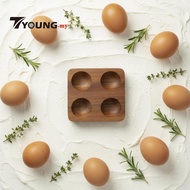 [Available] Acacia Wood Egg Rack Stackable Design Acacia Wood Egg Holder Reusable for Pantry