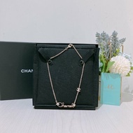 TK1997  香奈兒字母 金 水晶拼星星 頸鏈 Chanel Gold X Crystal Letters with Stars Necklace
