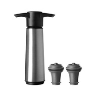 荷蘭 Vacu Vin 抽真空器+酒瓶塞2入(質感銀) | 真空瓶塞