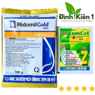 combo RIDOMILGOLD 68WG 100GR SYNGENRA + COMCAT AZ 755GR LÚA VÀNG - nấm thán thư sương mai héo cây