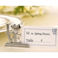 1pcs Wedding Decoration place card holder Wedding guests Metal LOVE & HEART place card