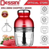 Dessini Italy Meat Onion Chopper Capsule Cutter Spin Chopper Meat Grinder Machine (900ml) RS-1686 NS