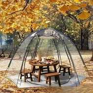 Fully Transparent 6-Person PVC Tent, Hexagonal PVC Sun Room Tent, Large Viewing Tent, 6-Person PVC W