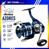 Okuma Azores Saltwater Spinning Reel 6+1RB Max Drag 13Kg Gear Ratio 5.4:1 (6500 Series)