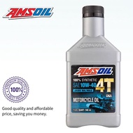 100% AMSOIL Motorcycle Oil 10W-40 4T Synthetic Motorcycle Oil (946 ml)