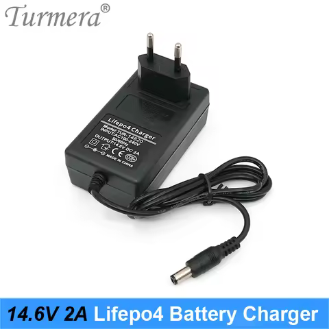 Turmera 14.6V 2A 4S Lifepo4 Battery Charger DC 5.5*2.1mm for 4Series 12V 12.8V 14.4V 18650 32650 327