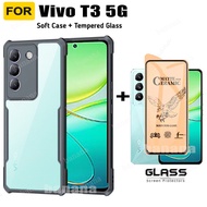 Vivo T3 5G Shockproof Phone Case For Y03 Y28 Y27S Ceramic Matte Tempered Glass and Vivo Y27 Y17S Anti Blue Light Ray Screen Protector Glass Film