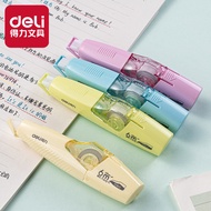 现货correction tape得力71461笔形修正带可换芯便携顺滑涂改带6m高颜值学生改正带   新品热销