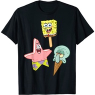 Spongebob SquarePants Ice Cream Characters Children's T-Shirt Fashion T-Shirt Tops for Boys Girls Di