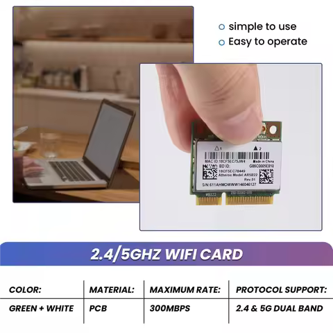 Upgraded AR5B22 2.4/5Ghz Dual Band Wifi Card 802.11Ac Bluetooth 4.0 Wireless WLAN Card For Lenovo Y4