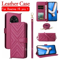 Flip Leather Phone Case For Realme 14 pro plus 14 X 14 T 14pro+ 14X 1 4 Realme14 pro Realme14pro+ Re