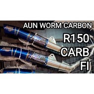 AUN OPEN PIPE NEW VERSION (WORM TYPE) FOR RAIDER150 CARB / FI OPEN SPECS