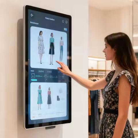 32/43/49/55 Inch Capacitive Touch Screen Monitor Wall Mounted Interactive Display All-in-One for Ret