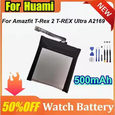 New 500mAh PL572428 Smart Watch Battery for Amazfit T-Rex 2 T-REX Ultra A2169 with free Tools