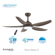 [FREE Installation] Fanco Galaxy-5 DC Motor Ceiling Fan with 3 tone LED Light 6 speed reversible and Remote