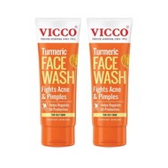 Vicco Turmeric Face Wash I Ayurvedic Turmeric Face Wash I Controls Oil I Fights Pimple & Acne Causin