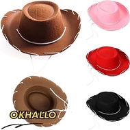 OKHALLO Cowgirl Hat, Adjustable Performance Cowboy Hat, Fashion Cowboy Accessory Prop Dress-up Cospl
