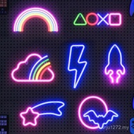 Atmosphere Neon Lights Wall Decoration Red Hole Layout Electric Hook Net Modeling led Competition Bo