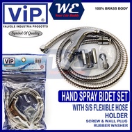 VIP FULL SET Bathroom Bidet Spray Holder and 304 Stainless Steel Flexible Hose