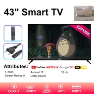 Smart TV 43 Inch Android TV 32 inch TV 4K Digital TV EXPOSE LED UHD Android 12.0 HDR With WiFi 2 Years Warranty
