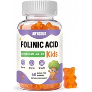ABYSSUS Folinic Acid for Kids Gummies, Methylated B-Complex for Children, Maximum Absorption Supplem