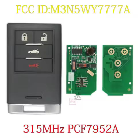 BaoJiangDa Car Key Fit For Chevrolet Corvette 2008+ Smart Key 315MHz M3N5WY7777A PCF7952A ID46 Chip 