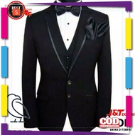 PREMIUM KOREAN STYLE ESCROW BLAZER JACKET LIST SUPER BLACK PREMIUM MATERIAL