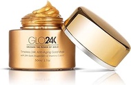 GLO24K Timeless Nourishing Gold Mask with 24k Gold, OxygenSkin, and Vitamins C,E. A Potent Formula for a Radiant Skin.