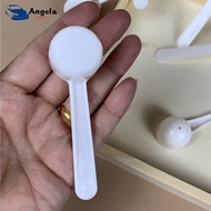 [EVERYTWT]50/100pc 5g White Plastic Measuring Spoon Gram Scoop Food Baking Medicine Powder