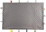 Tag Sensor Blanket for Adults with Dementia, Safety Blankets, Soft Cotton and Plush Taggy Blanket wi