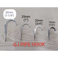 G.i PIPE HOOK | 15mm (1/2")/20mm (3/4")/25mm (1")/32MM (1-1/4") Water Pipe Hook