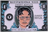 Dwight Schrute Bucks One Buck Motivational Tool The Office Dunder Mifflin Comedy TV Show 1.5" Enamel