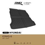 3D Mats ถาดท้ายรถยนต์ HYUNDAI IONIQ 6 2024-2025 พรมกันลื่น พรมกันนํ้า พรมรถยนต์